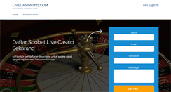 Desktop Screenshot of livecasino777.com